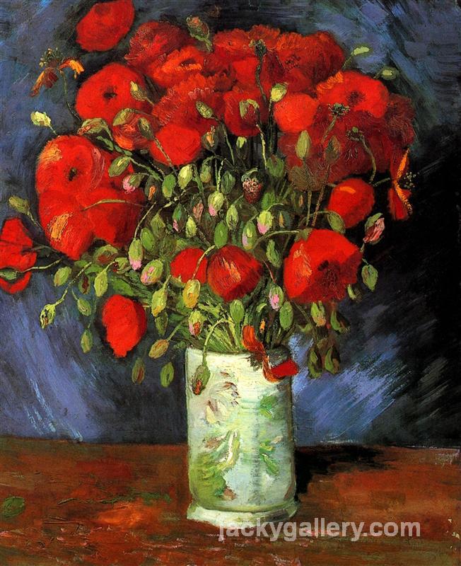 Vase with Red Poppies, Van Gogh painting